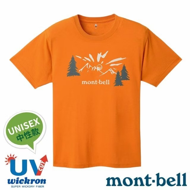 【mont-bell】男女 中性 Wickron 吸濕排汗短袖T恤(朝日)圓領衫.運動上衣/1114748 OG 橘✿30E010